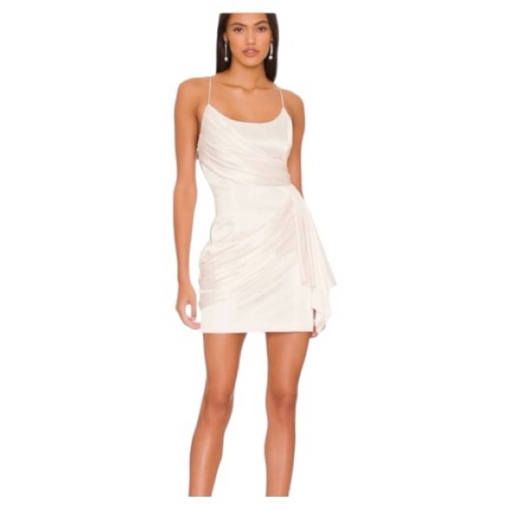 Alice + Olivia svetlana White Draped Mini Dress - Picture 3 of 13